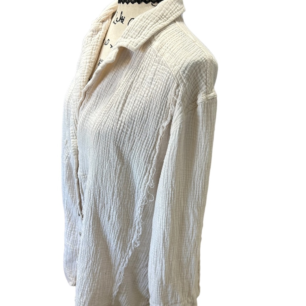 Free People Cream Button Down Shirt - Picture 3 of 10